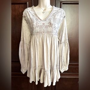NWT$148 Free People Much Love Tunic Dress SALT - Size Large